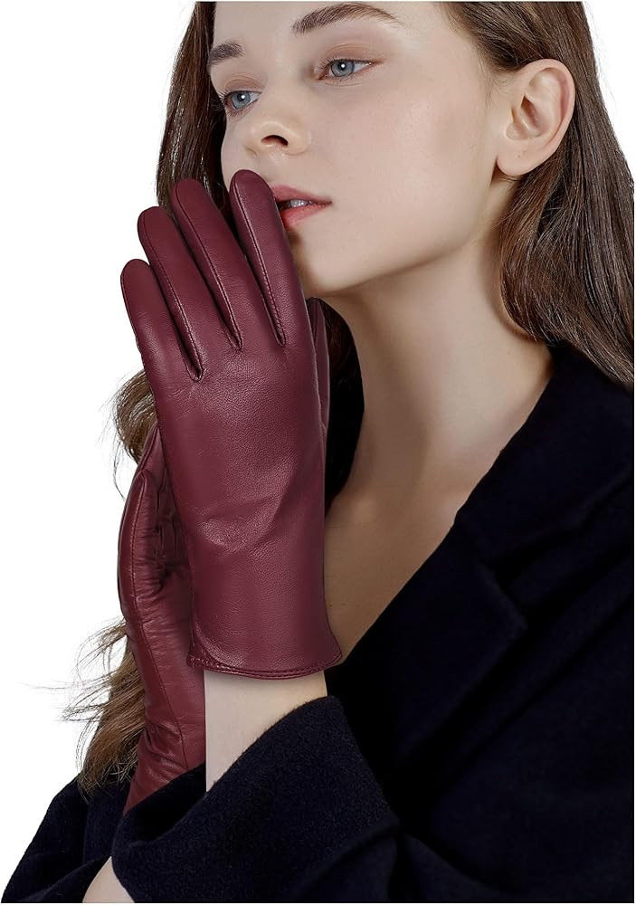 FIORETTO Womens Chrome-free Leather Gloves Warm Touchscreen Sheepskin Winter Gloves for Driving W... | Amazon (US)