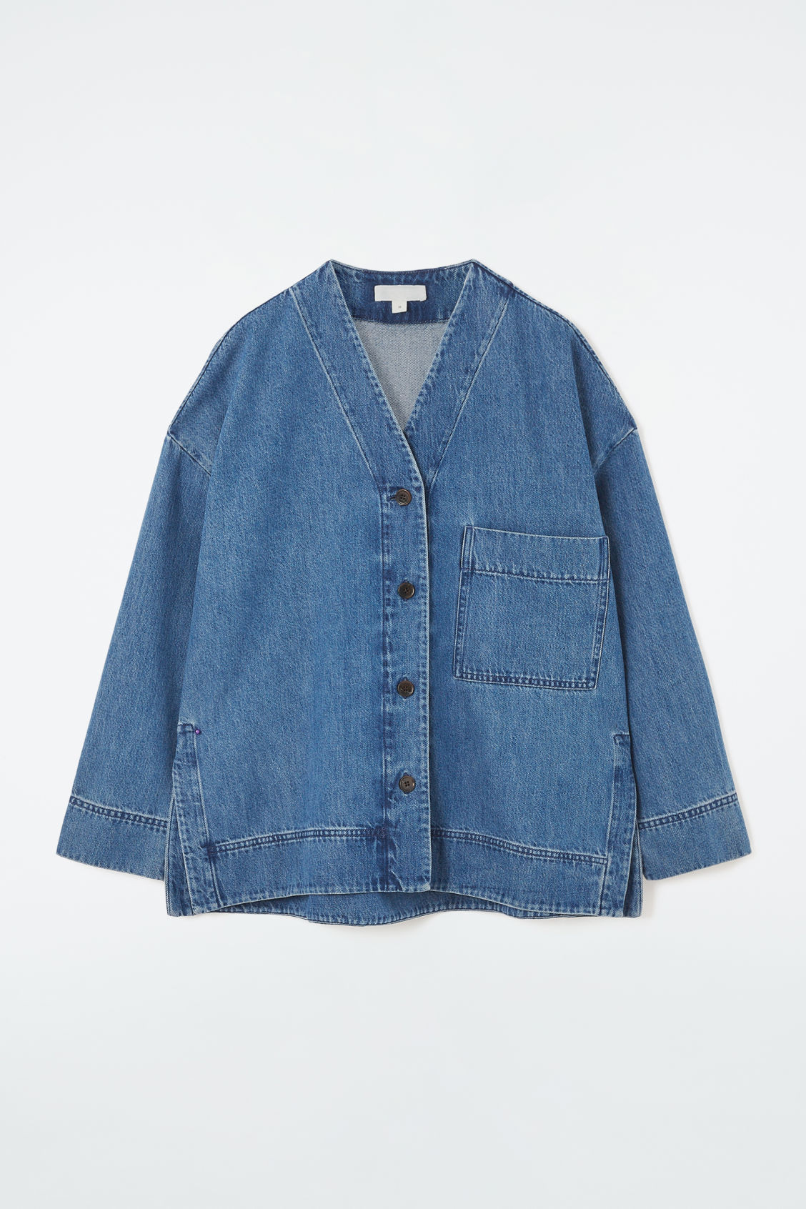 V-NECK DENIM SHIRT | COS UK