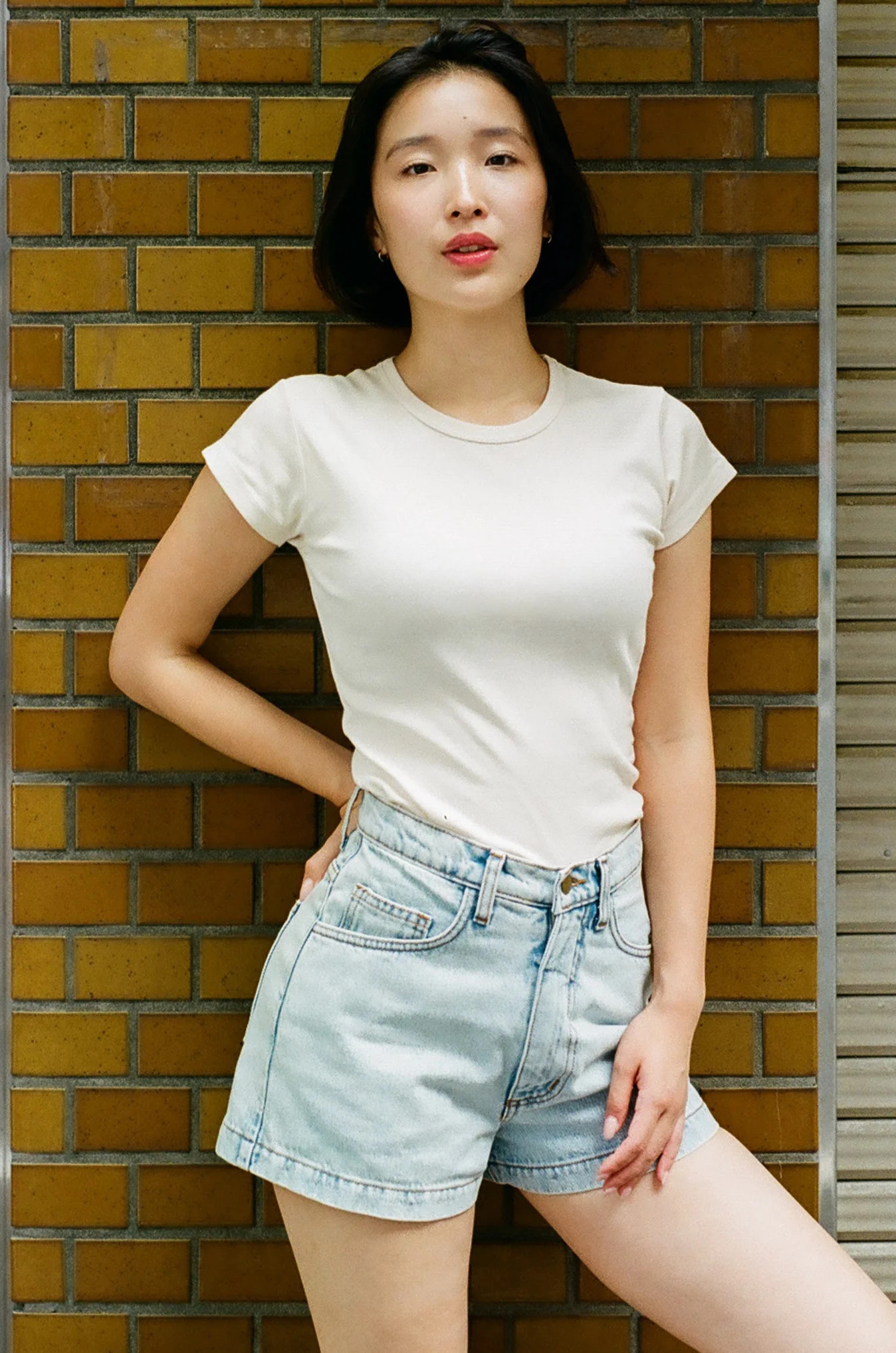 43021GD - Garment Dye Cap Sleeve Baby Rib T-Shirt | Los Angeles Apparel