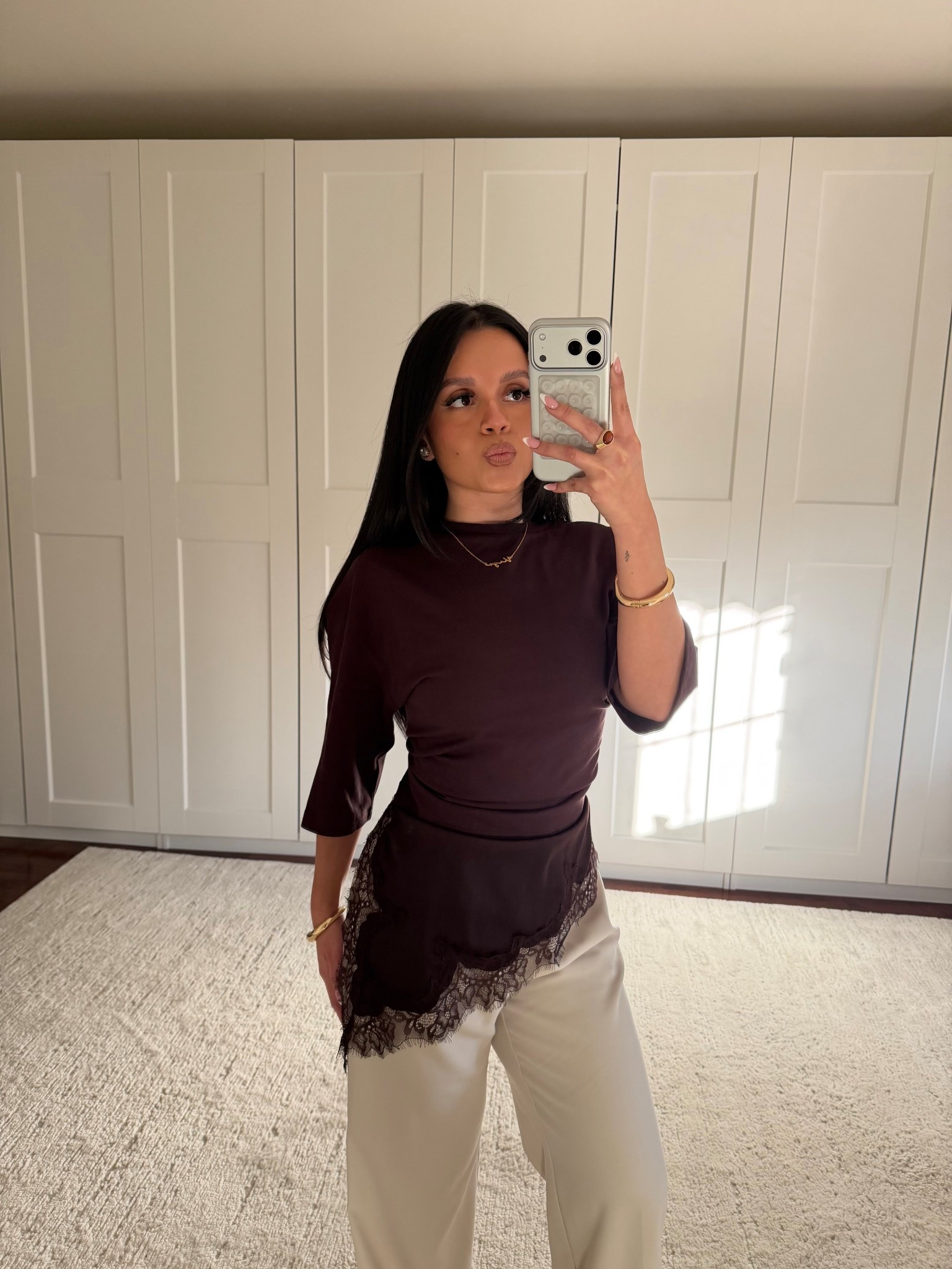 new zara arrivals include lace shirts 🤎

#LTKootd #LTKSpringSale #LTKgrwm