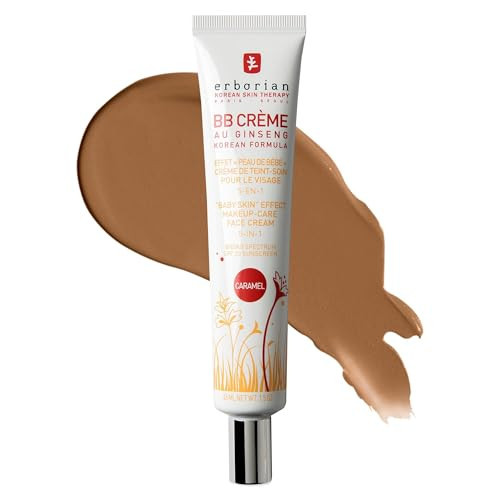 Erborian BB Cream with Ginseng, Caramel - Lightweight Buildable Coverage with SPF & Ultra-Soft Matte Finish Minimizes Pores & Imperfections - Korean Face Skincare - 1.5 Oz | Amazon (US)