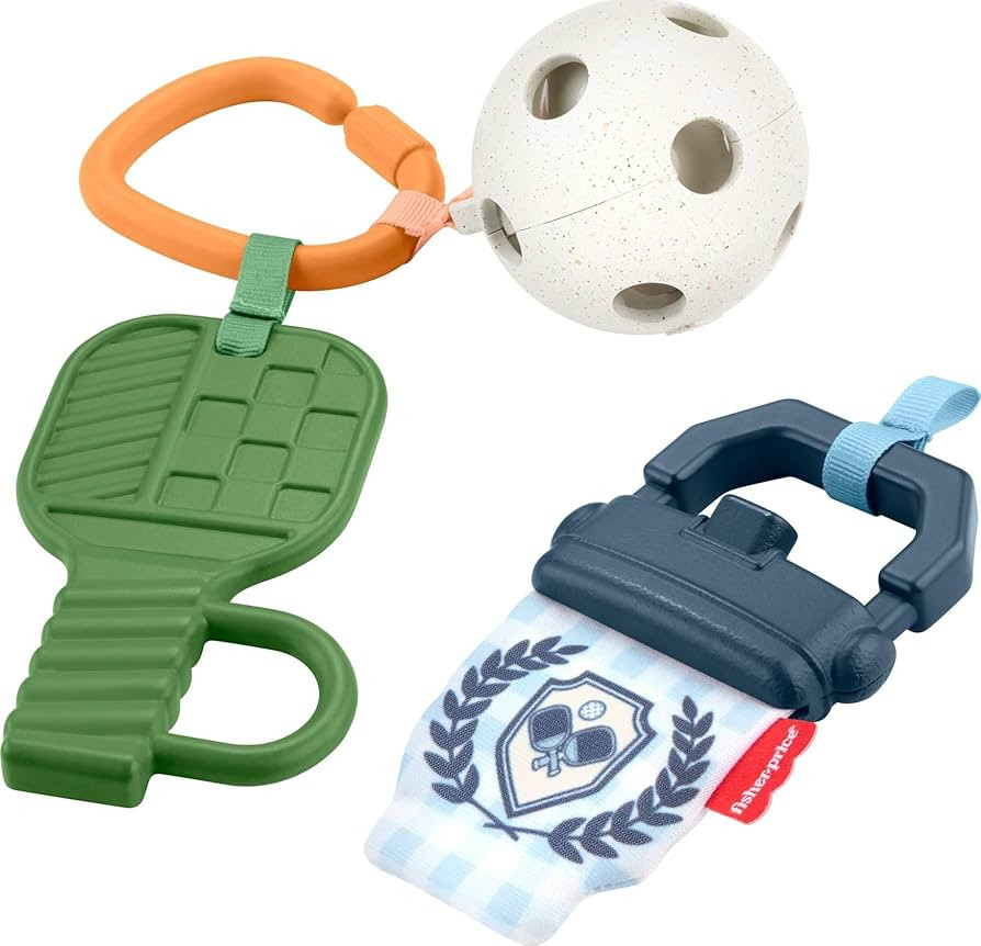 Fisher-Price Baby Toys Mini Me Moments Let’s Play Pickleball Set, 3 Sports-Themed Sensory Activ... | Amazon (US)