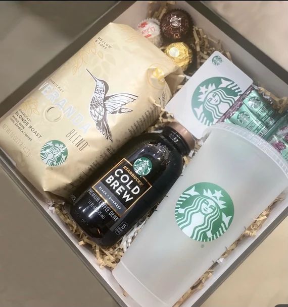 Starbucks Coffee Gift Boxcoffee Addictreusable Cupstarbucks | Etsy | Etsy (US)