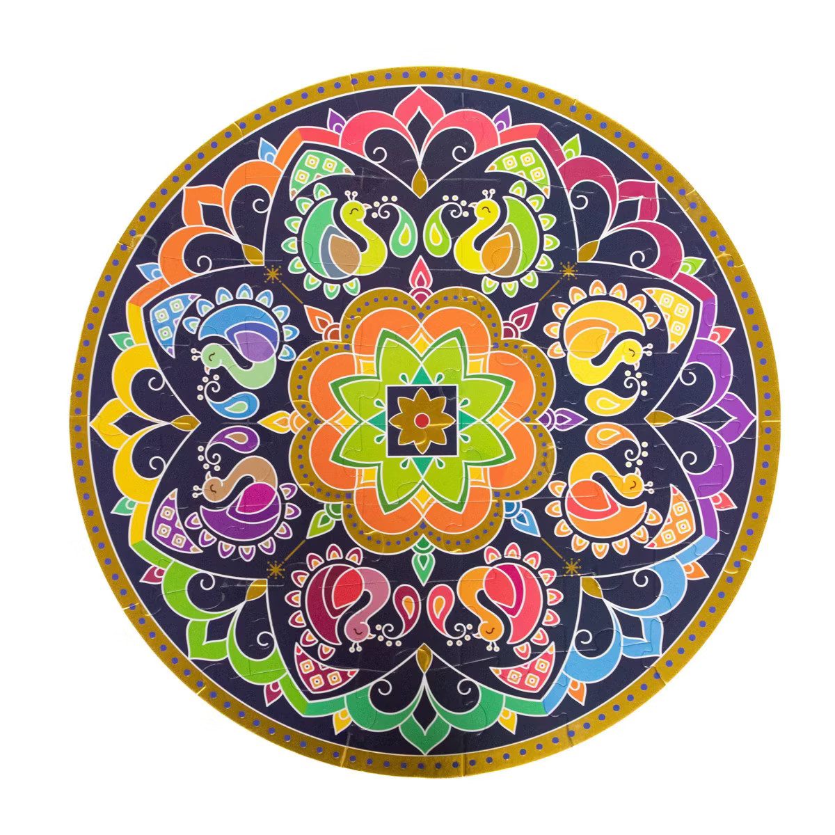 Kulture Khazana Rangoli Mandala Circular Floor Puzzle - 48pc: Educational Pattern & Geography Lea... | Target