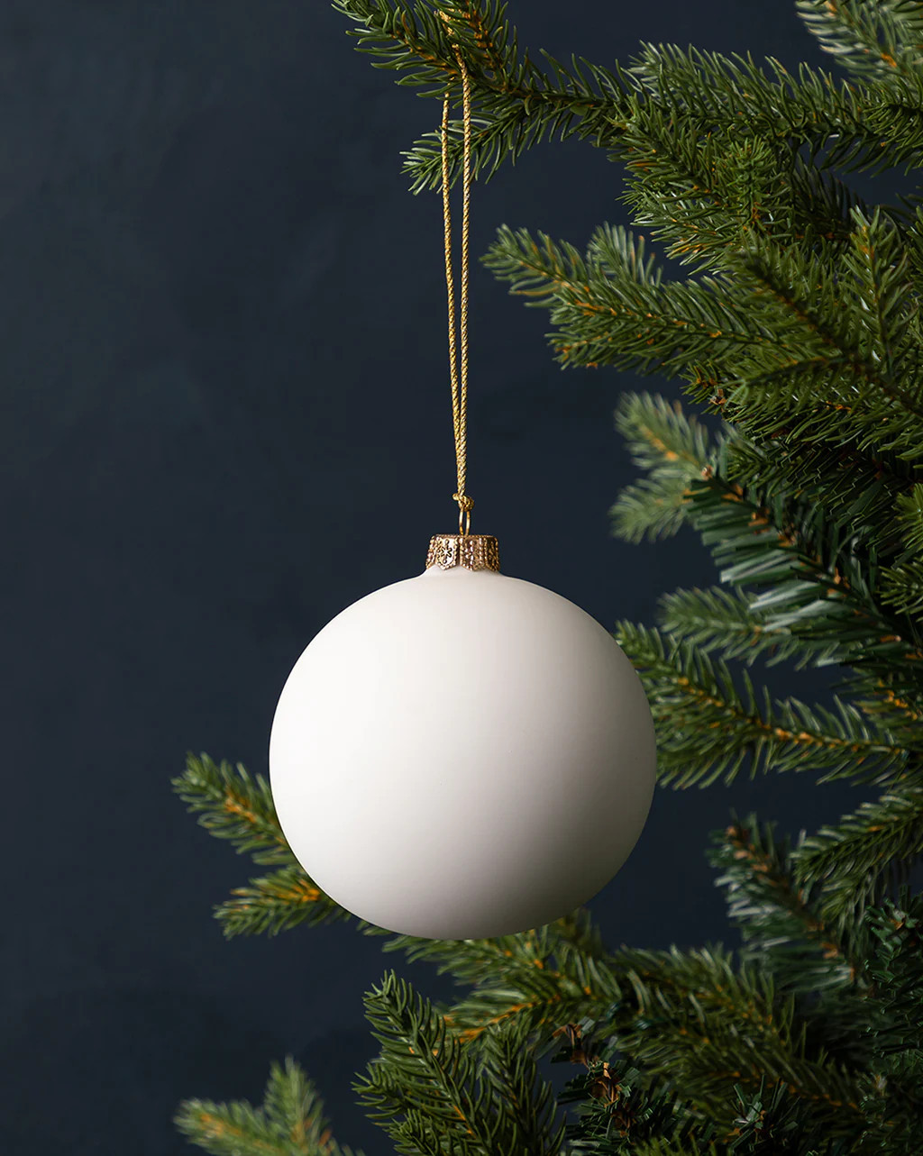 Matte Snow Glass Ornaments (Set of 4) | McGee & Co.