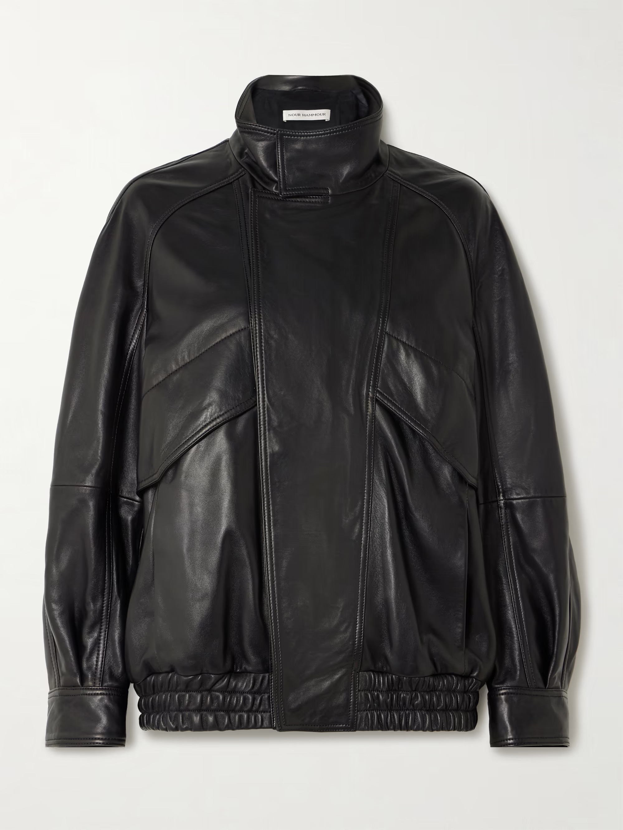 Ariste oversized paneled leather jacket | NET-A-PORTER (UK & EU)