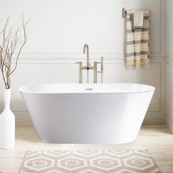 VA6815-NSW 59" x 29.5" Freestanding Soaking Acrylic Bathtub | Wayfair North America