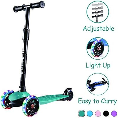 Kids Kick Scooters for Toddlers Boys Girls Ages 2-5 Years Old, Adjustable Height, Extra Wide Deck... | Amazon (US)