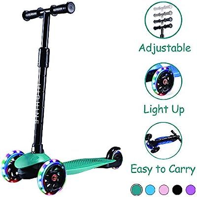 Kids Kick Scooters for Toddlers Boys Girls Ages 2-5 Years Old, Adjustable Height, Extra Wide Deck... | Amazon (US)