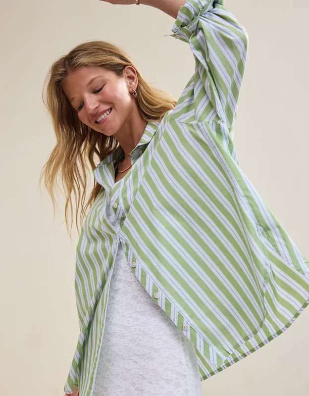 Aerie Good Day Button Down Shirt | American Eagle Outfitters (US & CA)