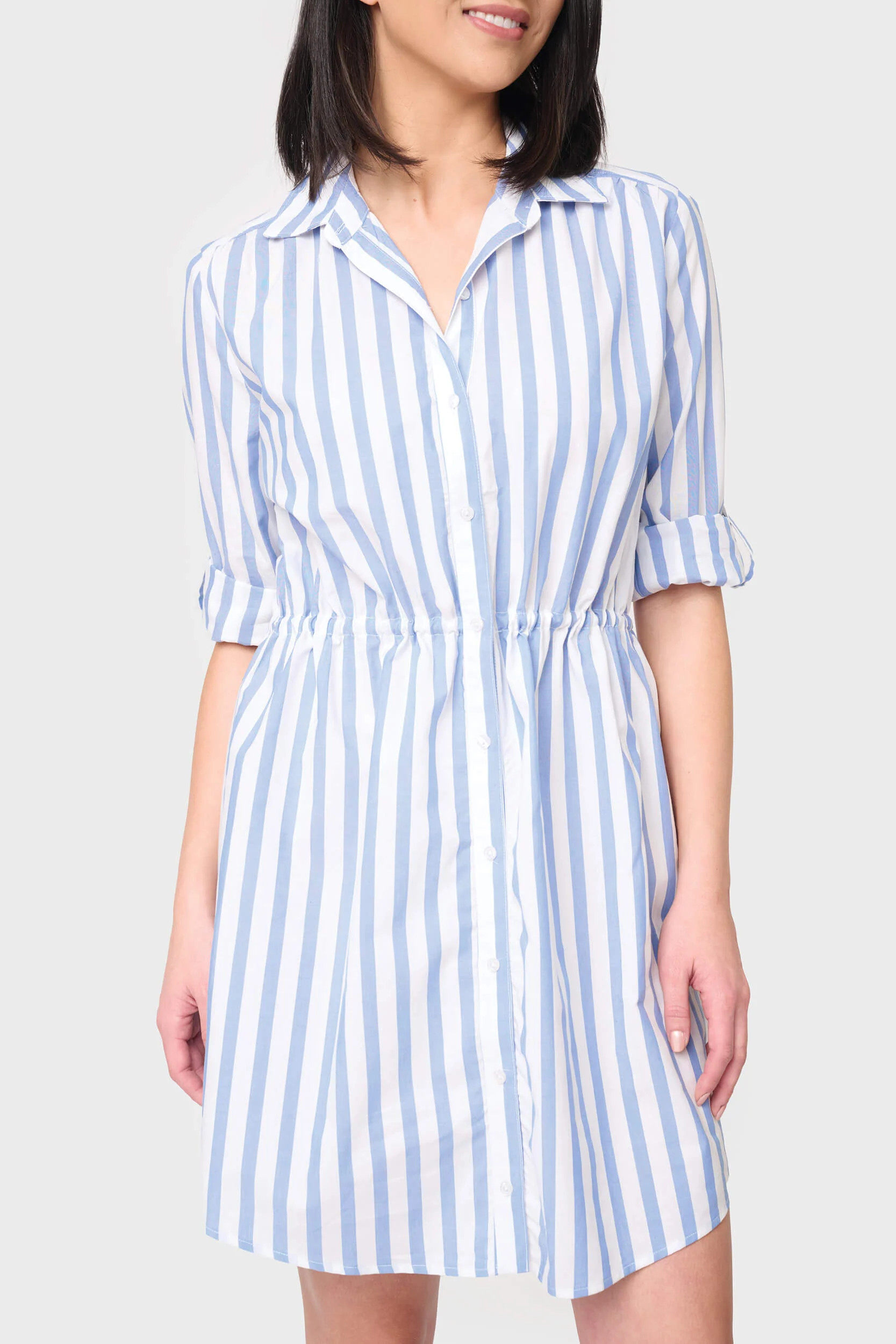Shirtdress With Drawstring Waist | Gibson
