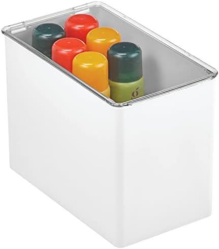 mDesign Plastic Stackable Kitchen Pantry Cabinet or Refrigerator Food Storage Container Bin Box w... | Amazon (US)
