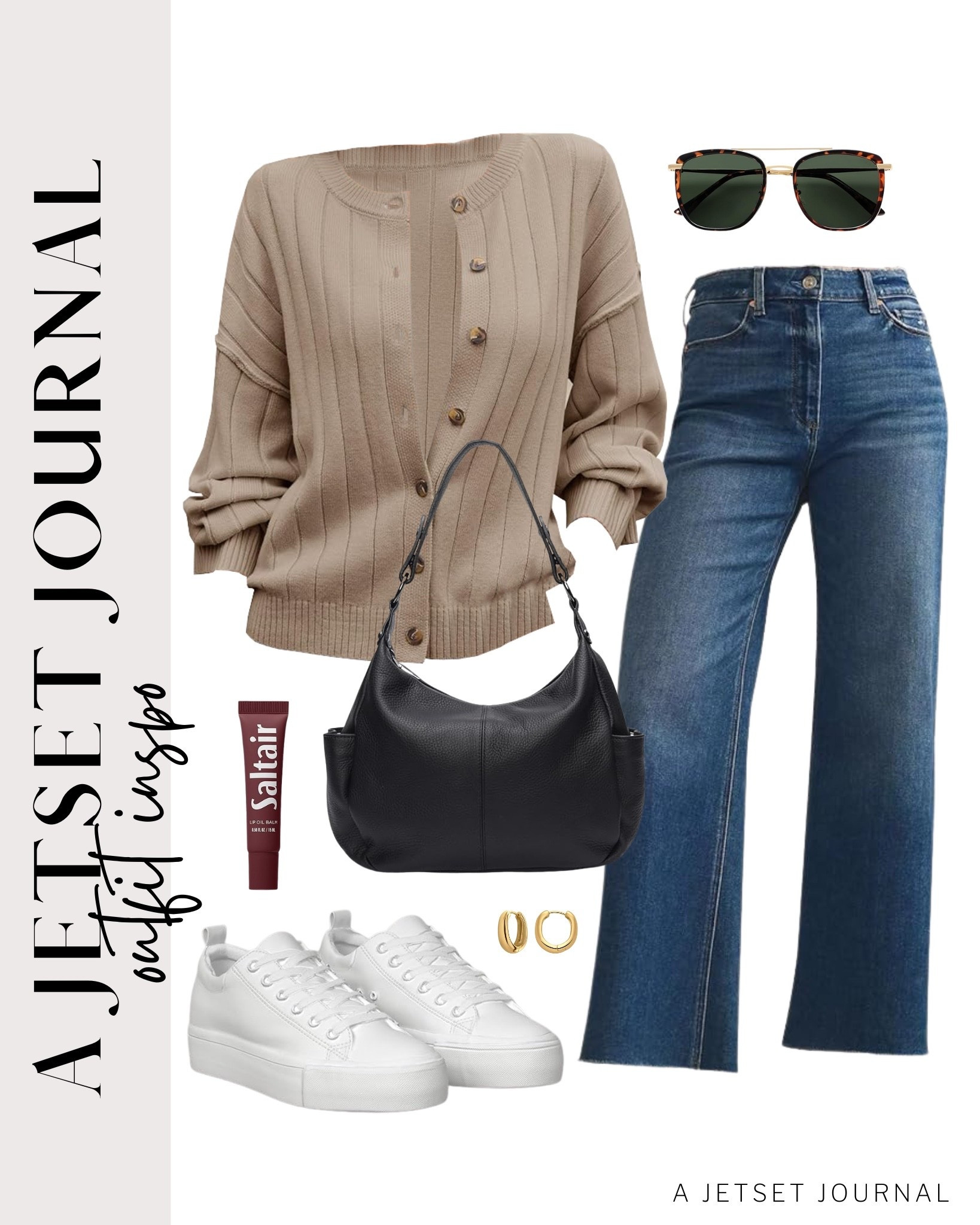 Style this cardigan sweater with wide leg jeans, white sneakers, and a cute bag for an easy fall outfit!
cute hobo tote, platform sneakers, saltair lip oil blam,  amazon finds, affordable look, fall fashion, beauty must have, trendy style, fashion accessories, fall outfit idea

#LTKSeasonal #LTKStyleTip #LTKU