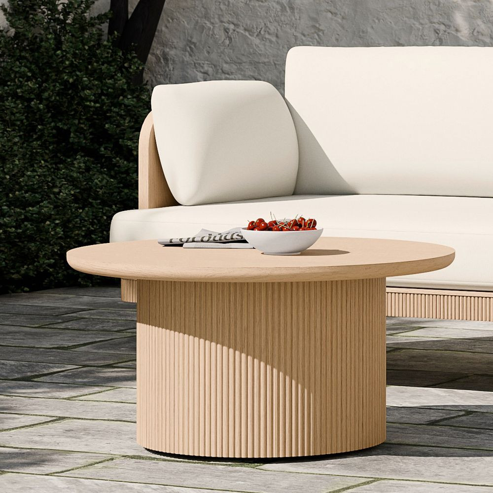 Ellington Outdoor Terrawood Coffee Table (32") | West Elm (US)