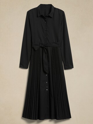 Pleated Midi Shirtdress | Banana Republic Factory