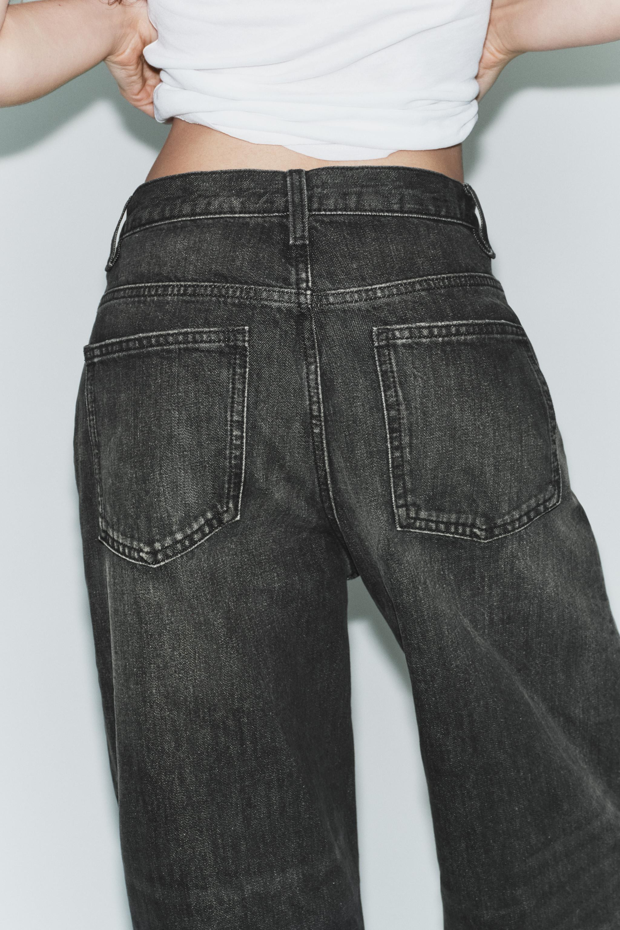 TRF WIDE-LEG CROSSED WAIST HIGH-WAIST JEANS | Zara UK