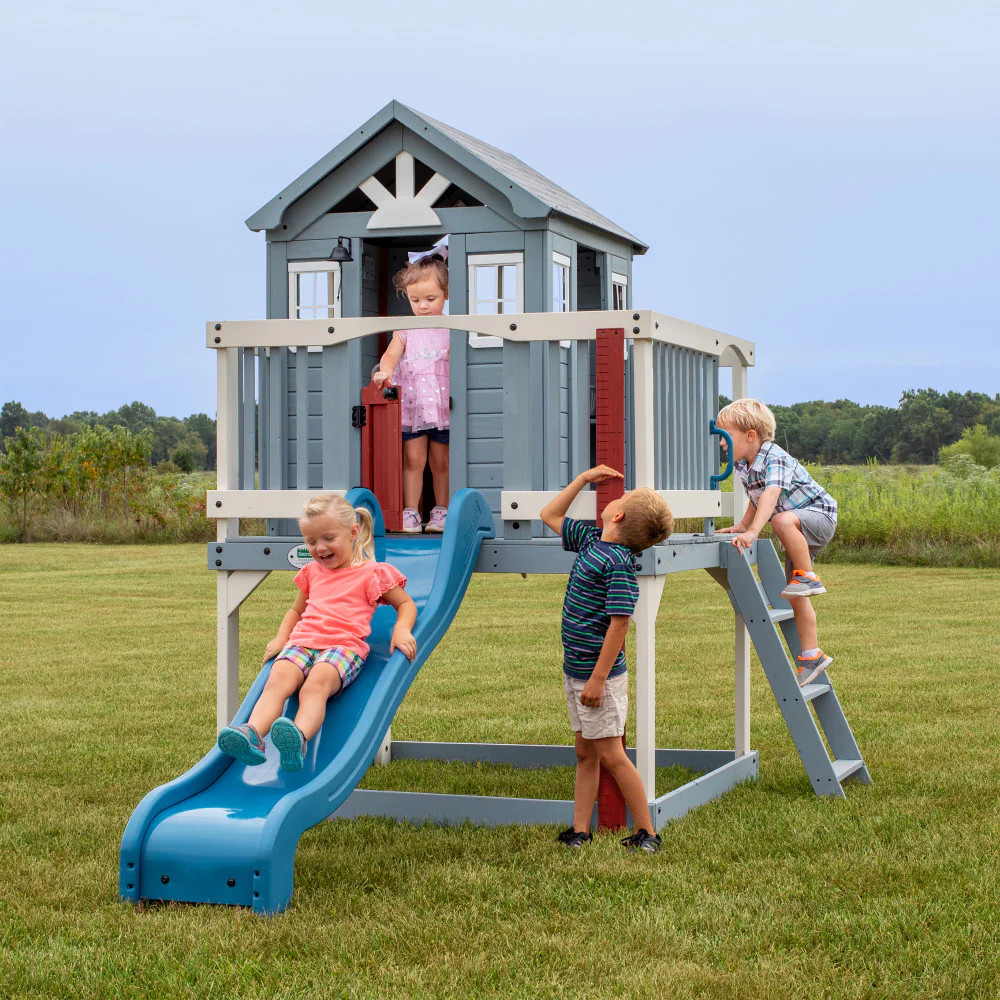 Backyard Discovery Beacon Heights Outdoor Wood Playhouse one_size | 2102323COM | Lowe's