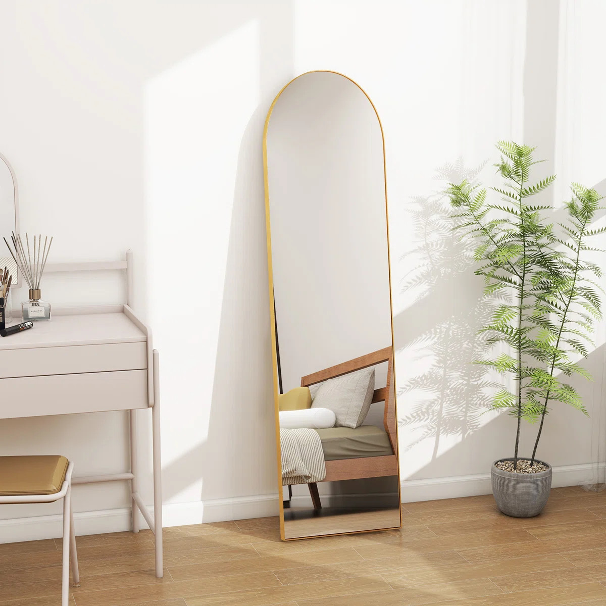 Full Length Mirror Full Body Floor Mirror Standing Hanging or Leaning Wall Mirror Bedroom Cloakro... | Wayfair North America