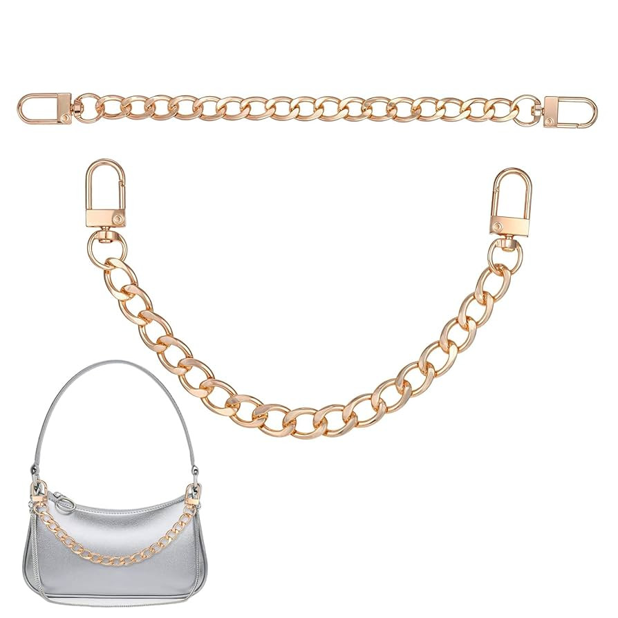 2 PCS Gold Purse Extender Chain 8 Inch Purse Chain Metal Purse Strap Extender Chain Metal Chain S... | Amazon (US)
