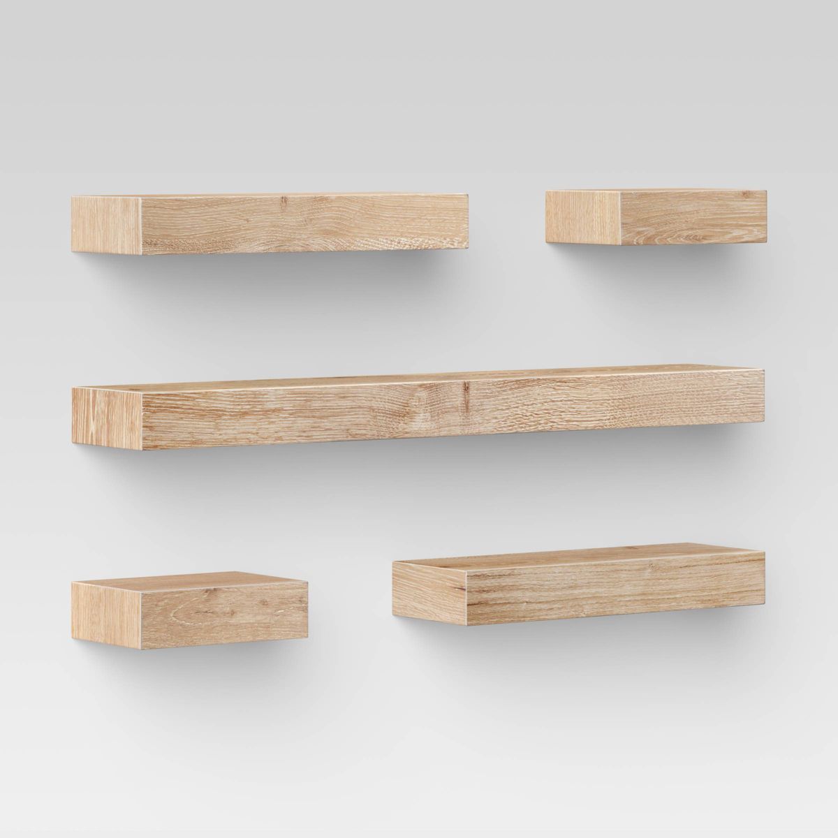 Set of 5 Wall Shelf Natural - Threshold™ | Target