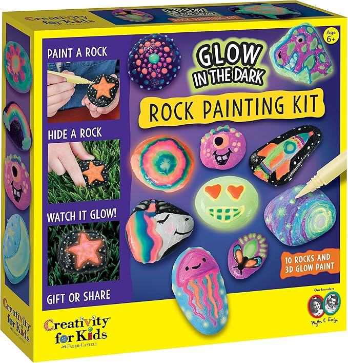 Creativity for Kids Glow in the Dark Rock Painting Kit - Painting Rocks Craft, Arts and Crafts fo... | Amazon (US)