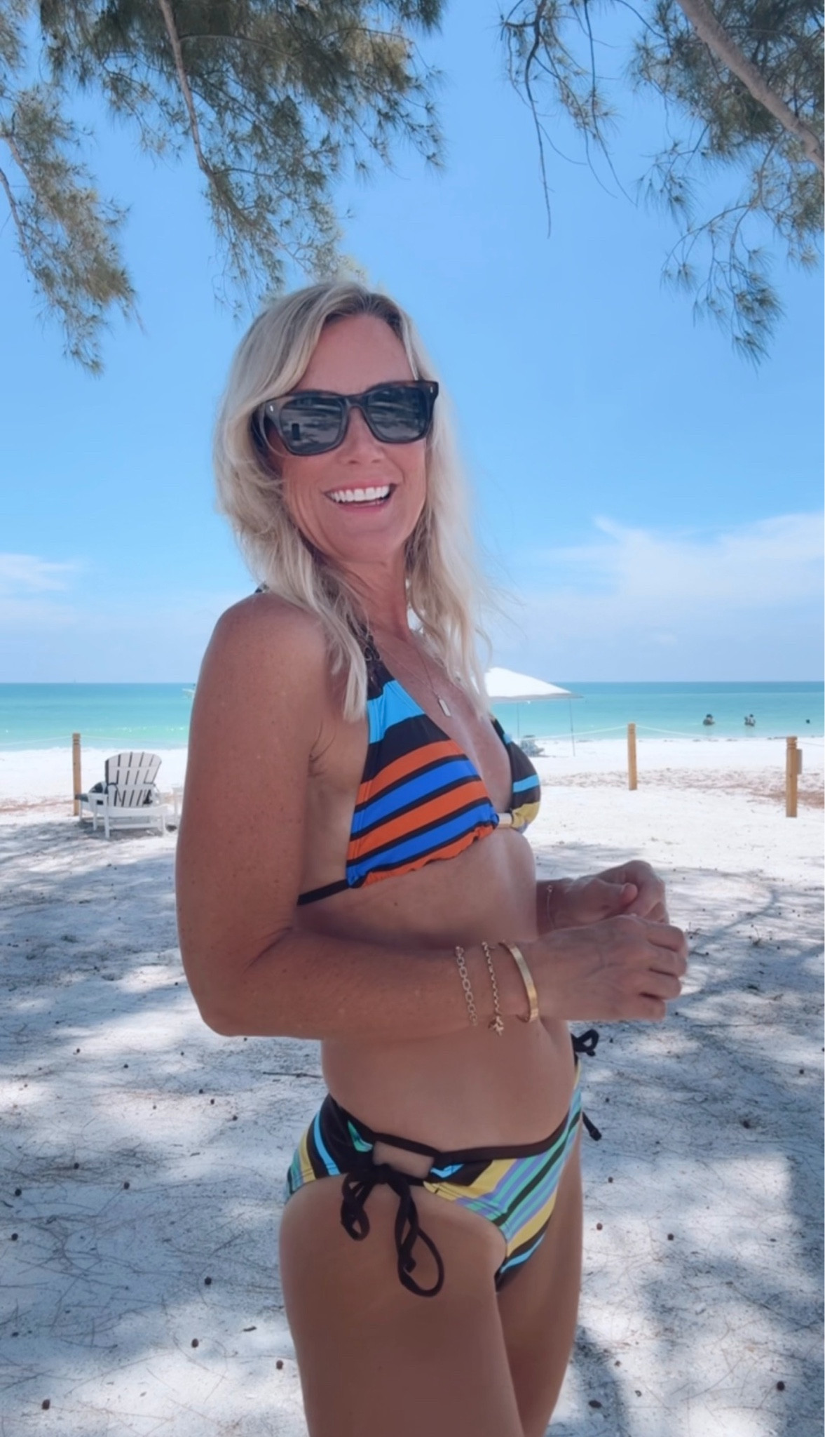 Colorful pop in a new bikini!
Size: small

#LTKOver40 #LTKSeasonal #LTKootd
