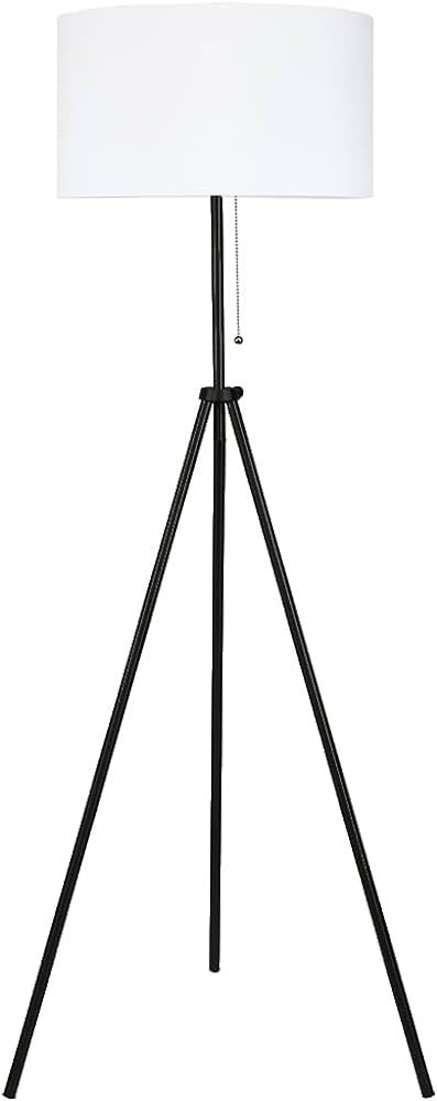 O’Bright Tripod Floor Lamp, Adjustable in Height, 100% Metal Body with Linen Drum Shade, E26 So... | Amazon (US)
