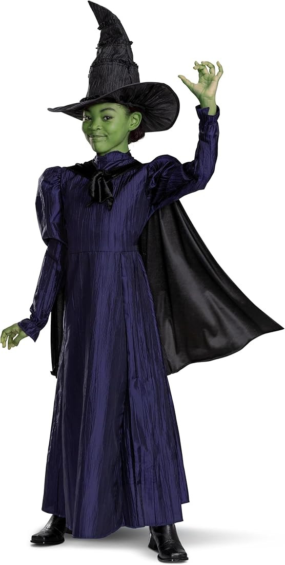 Disguise Girls Wicked Elphaba Costume for Girls, Deluxe Official Wicked Elphaba Costume Cape and ... | Amazon (US)