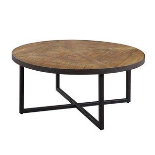 Carbon Loft Barnett Antique Pine Round Coffee Table | Bed Bath & Beyond