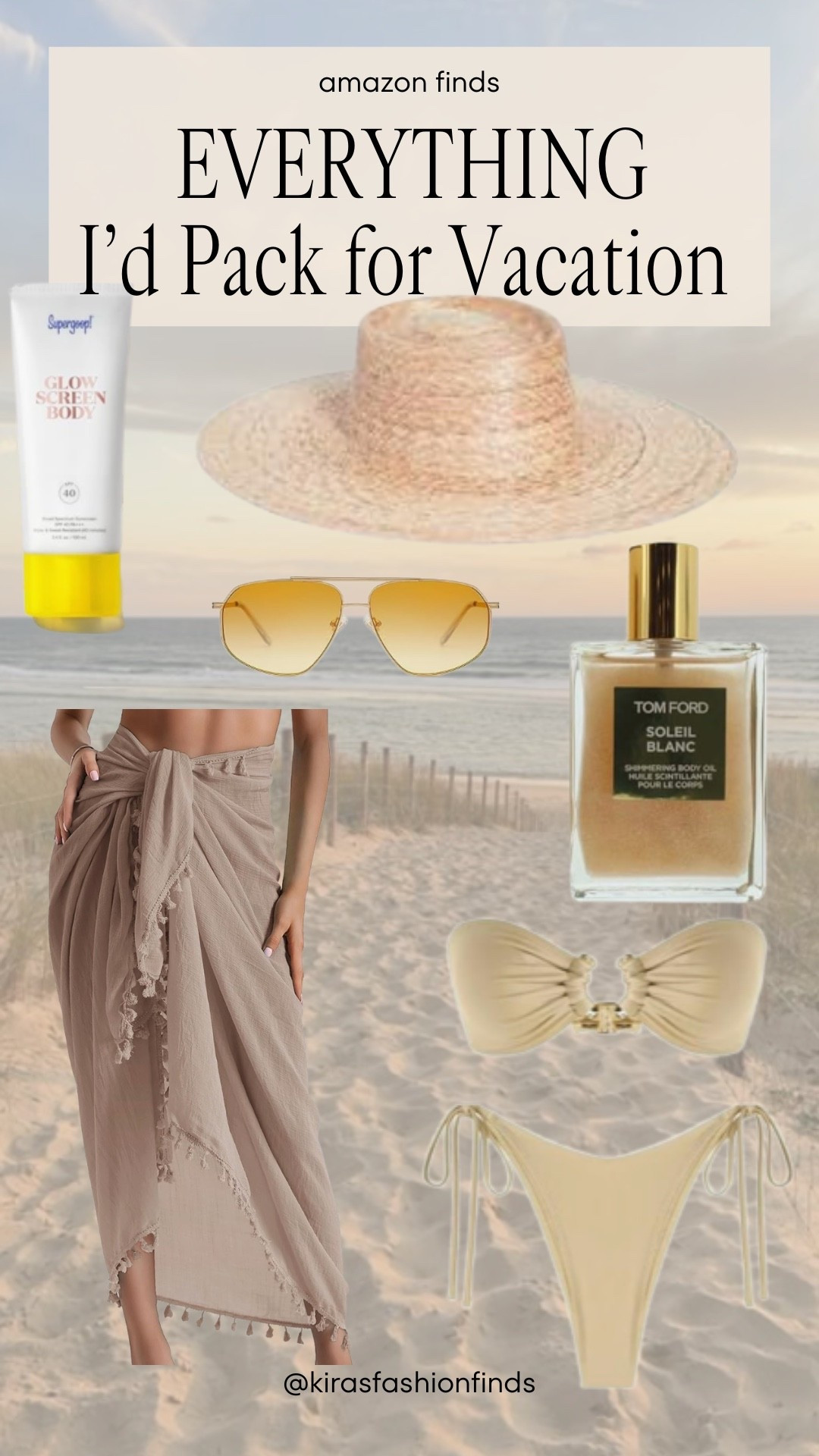 ☀️ If I were packing for a beach vacation, these are the essentials I’d be bringing with me! From SPF and body glow to the perfect swimsuit, sarong, hat, sunglasses, and vacation-ready accessories, these are my go-to picks for looking and feeling your best all trip long.

🏖️ Si me fuera de vacaciones a la playa, estos serían mis imprescindibles. Desde protector solar y productos para un glow espectacular hasta el traje de baño, pareo, sombrero y accesorios que no pueden faltar en la maleta.

Shop the links below.

Follow me on Instagram and YouTube @kirasfashionfinds

#LTKTravel #LTKSeasonal #LTKBeauty