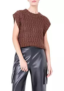 ENGLISH FACTORY Chunky Knit Sweater Vest | Belk