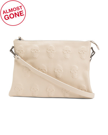 Made In Italy Leather Multi Skull Crossbody | TJ Maxx