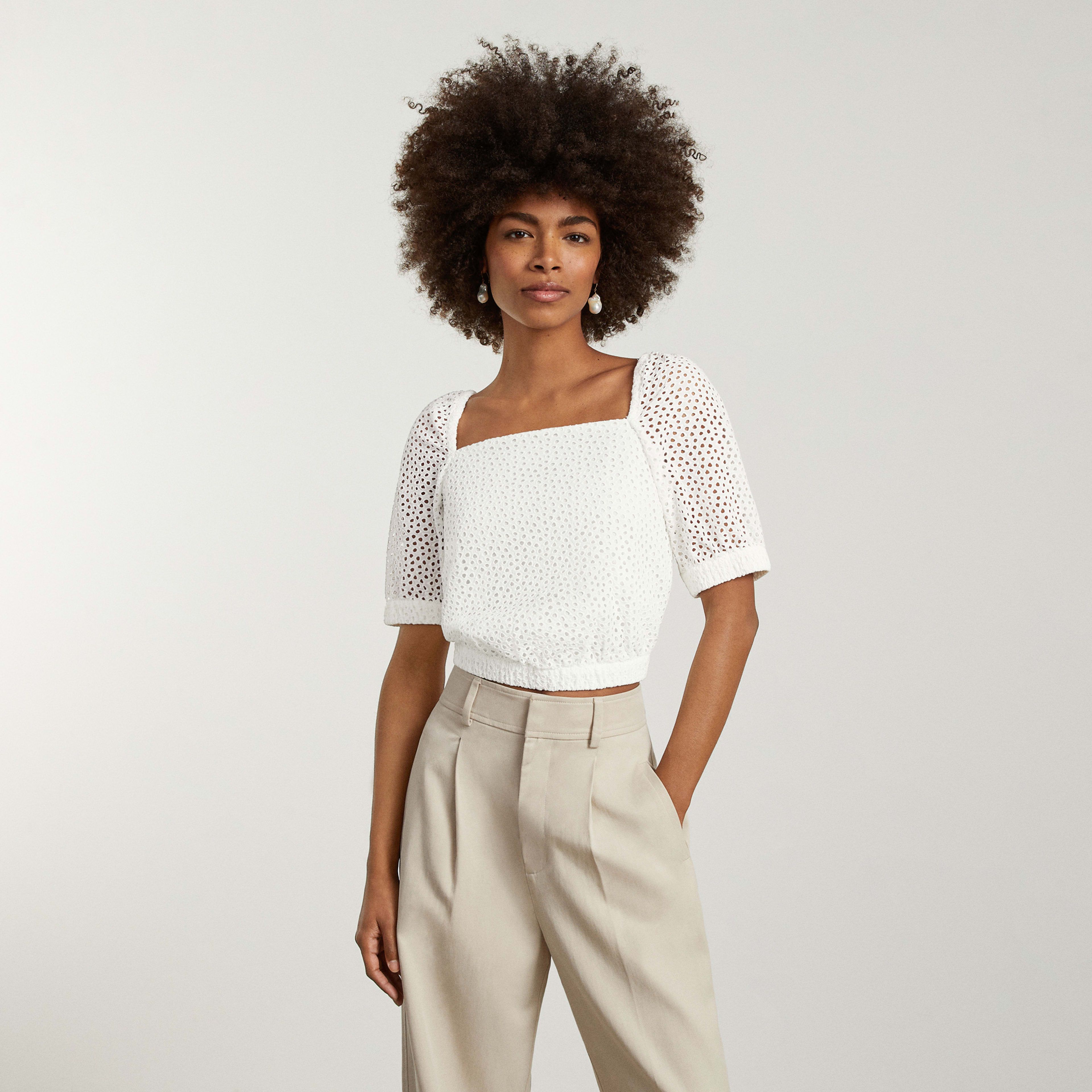 The Eyelet Puff Sleeve Top | Everlane