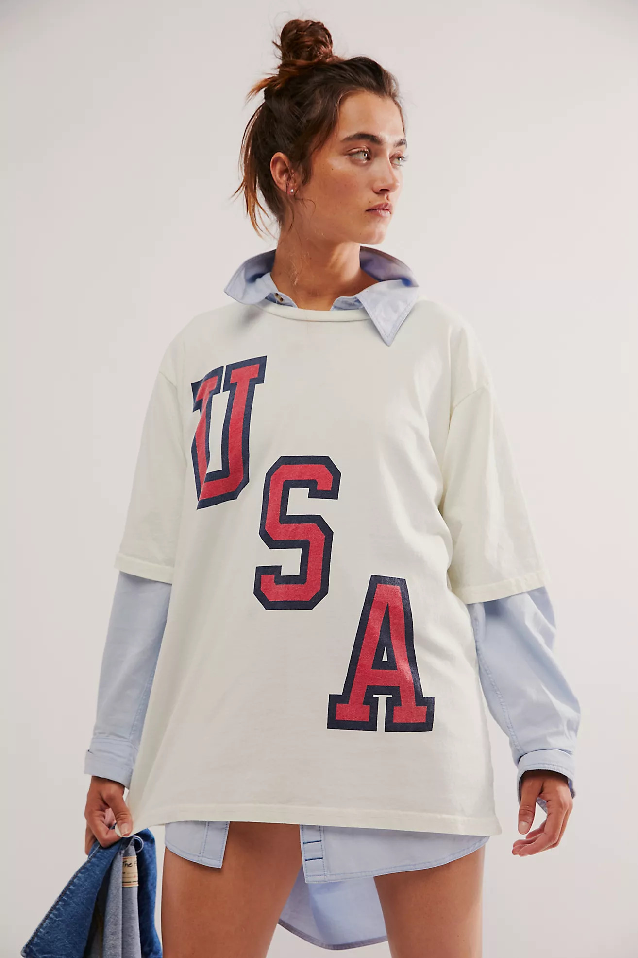 USA Letter Tee | Free People (Global - UK&FR Excluded)