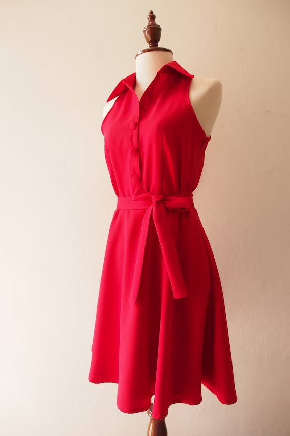 DOWNTOWN  christman women dress Scarlet Red Dress Red Swing | Etsy | Etsy (US)