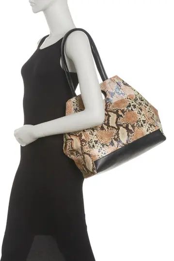 Gabriel Snakeskin Embossed Market Tote Bag | Nordstrom Rack