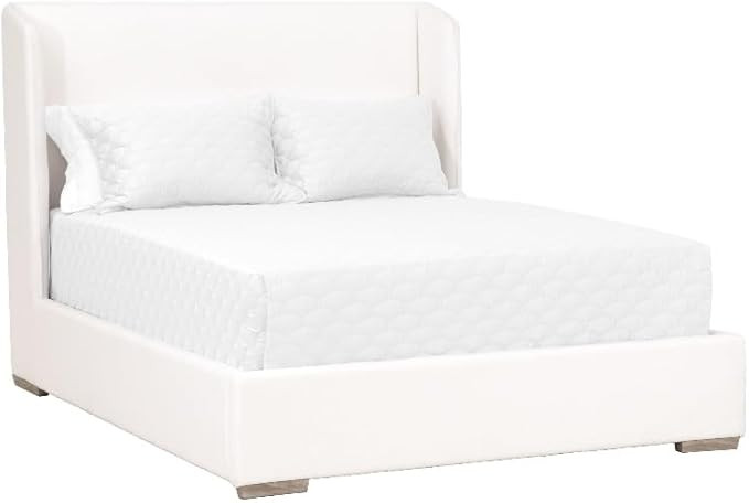 Orient Express Furniture Stewart Cal King Bed Wing Headboard Pearl Fabric | Amazon (US)