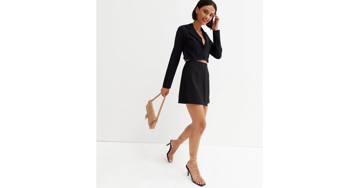 Black High Waist Mini Skort
						
						Add to Saved Items
						Remove from Saved Items | New Look (UK)