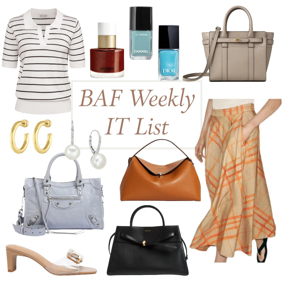 What's trending on the blog this week. Summer nail polish, maxi skirts, classic handbags, pearl jewelry, gold hoops, and glam sandals. Love! 

 #LTKOver40 #LTKPetite #LTKBeauty
