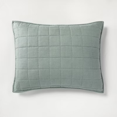 Heavyweight Linen Blend Quilt Pillow Sham - Casaluna™ | Target