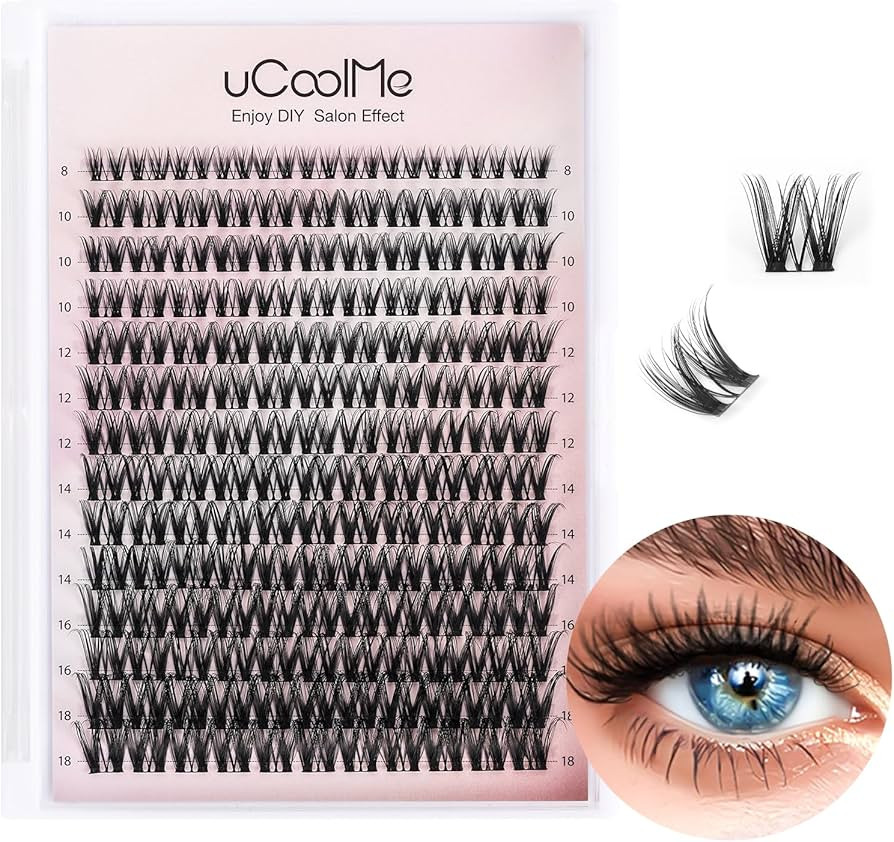 Flora Lash Clusters 8-18mm Light-Volume Wispy Eyelash Clusters D Curl - WideSpan DIY Eyelash Exte... | Amazon (US)