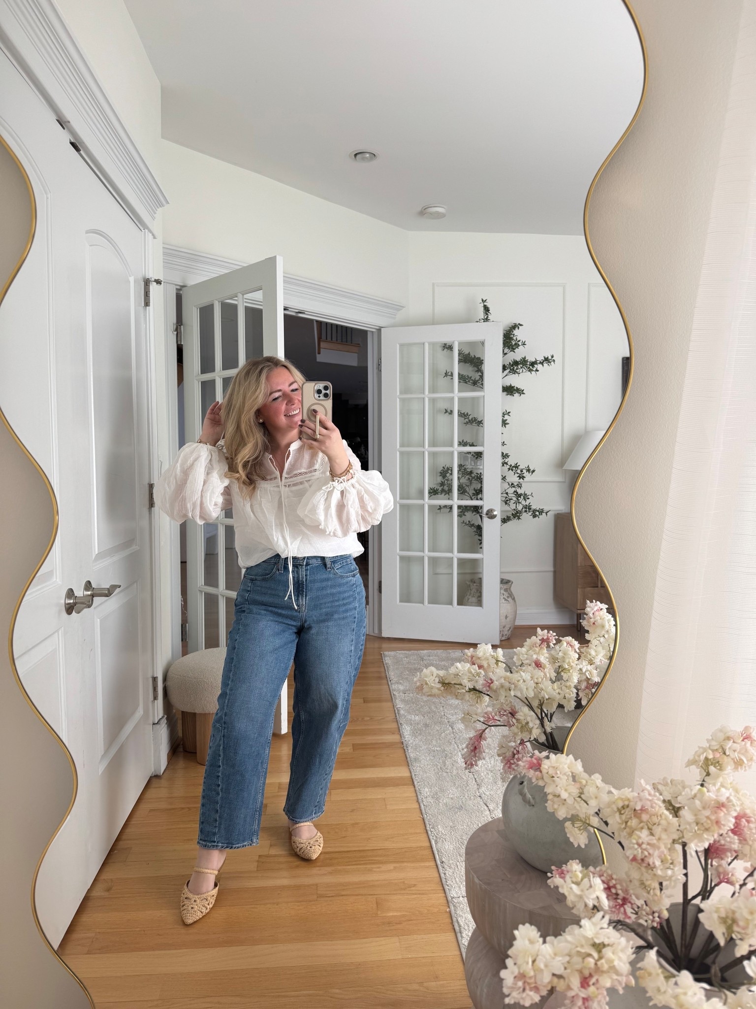 Spring outfit idea! Oddly enough I am loving this barrel jeans. @target #targetstyle #target @oldnavy #oldnavystyle #hm #springoutfit #springshoes #outfit #outfitidea 

#LTKSpringSale #LTKStyleTip #LTKShoeCrush