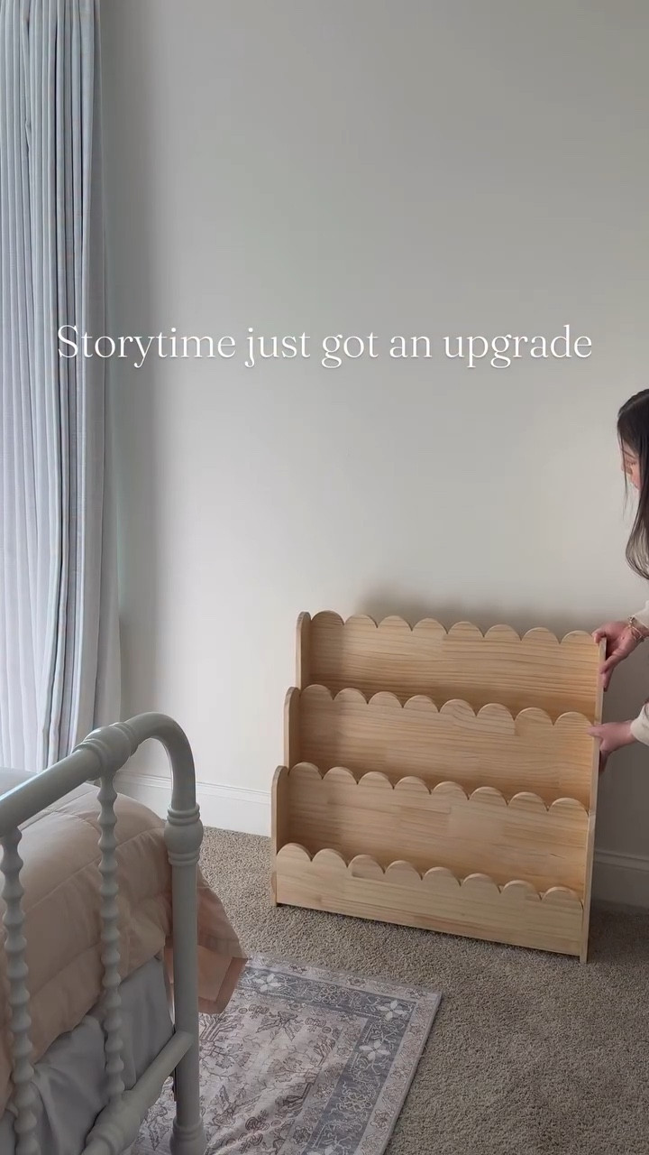 This 3 tier scalloped Montessori bookshelf is perfect for kids rooms, nurseries or classrooms. It’s just what my daughter’s room needed.

#LTKmomlife #LTKBaby #LTKHome