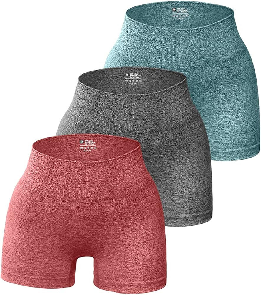 OQQ 3 Piece for Women Yoga Shorts Workout Athletic Seamless High Wasit Gym Leggings | Amazon (US)