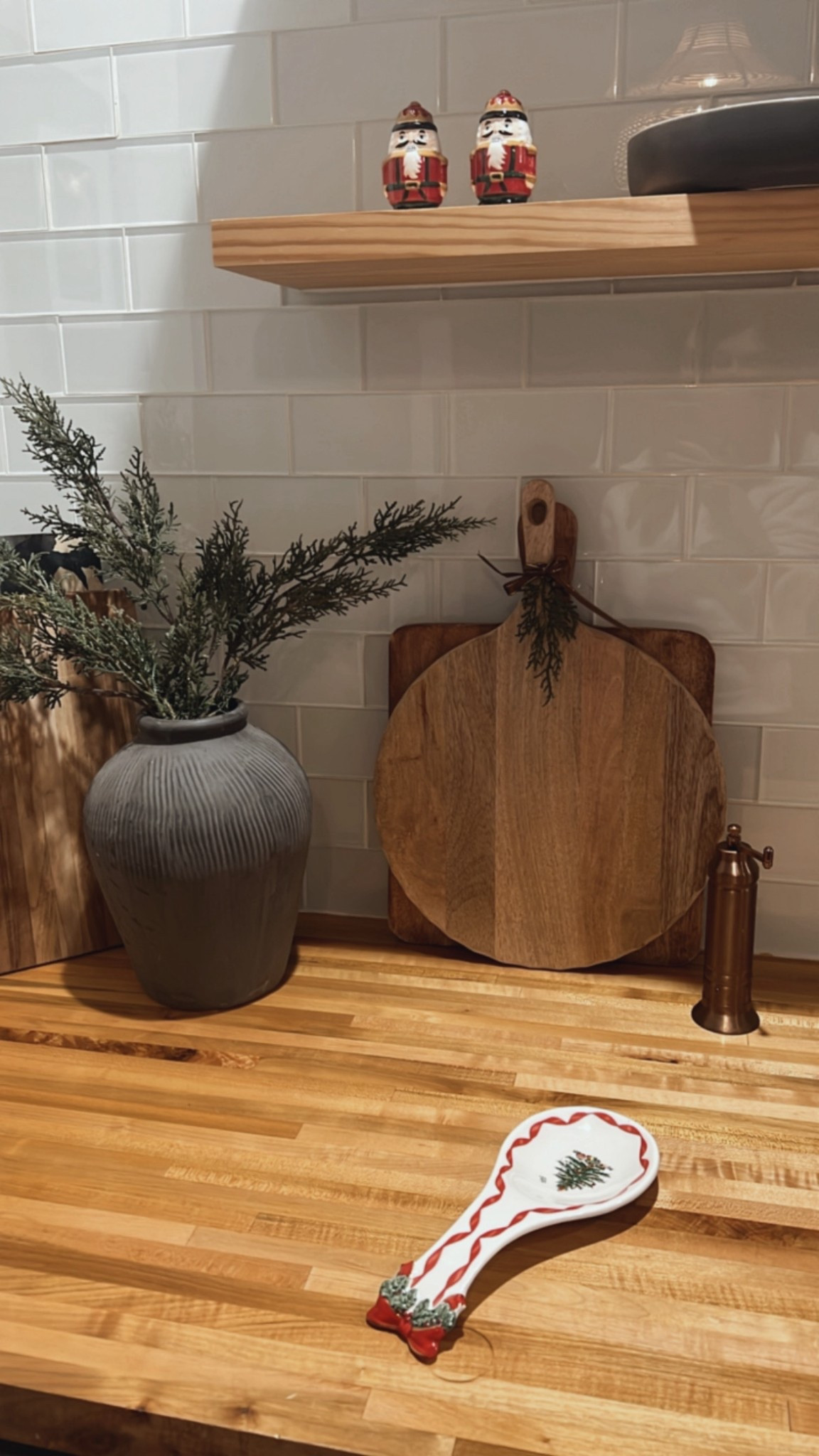 My little corner of Christmas cheer. The Nutcracker salt and pepper shaker set is from Holly & Moss but it’s sold out. I’ve linked a similar one. #targetstyles #target #targethomedecor #christmasdecor #kitchendecor

#LTKSeasonal #LTKHoliday #LTKHome