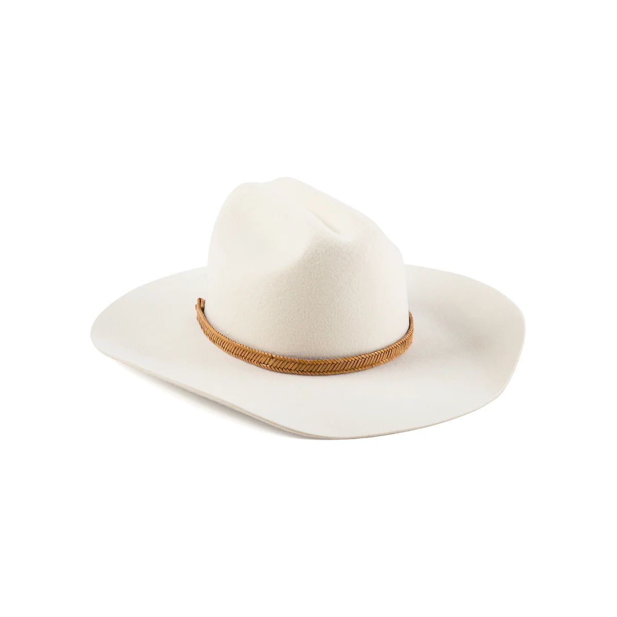 The Ridge Wool Felt Cowboy Hat in White - Lack of Color US | Lack of Color