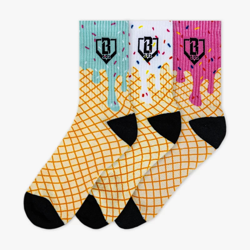 Baseball Lifestyle 101 Cotton Candy Performance Socks 3-Pack | Academy Sports + Outdoors