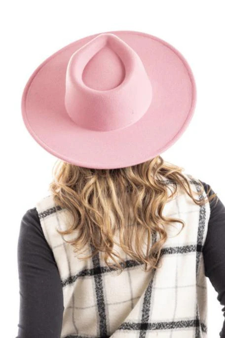 Light Pink Wide Brim Felt Hat for Women Light Pink | Katydid.com