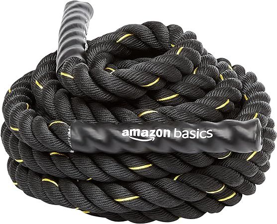 Amazon Basics Battle Exercise Training Rope - 30/40/50 Foot Lengths, 1.5/2 Inch Widths | Amazon (US)