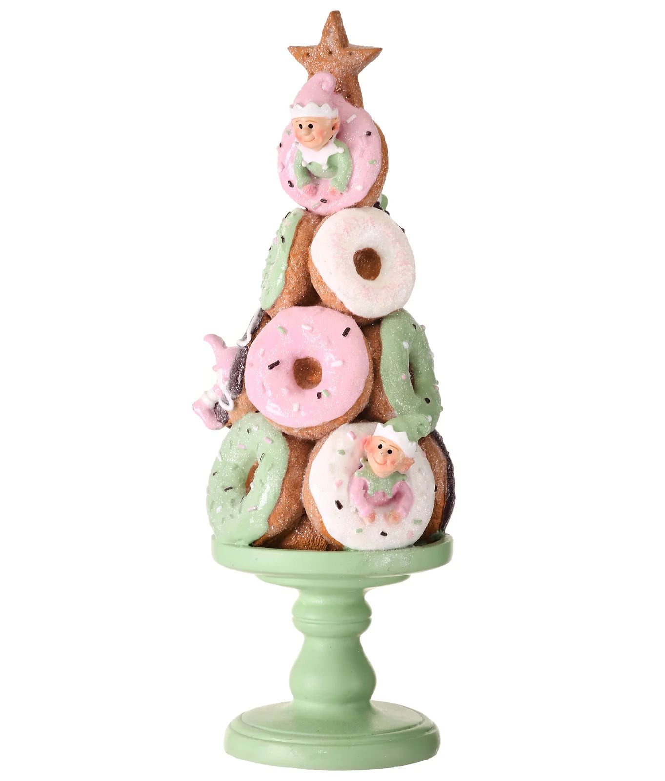 Resin Doughnut W/Elves Tree On Pedastal | Wayfair North America